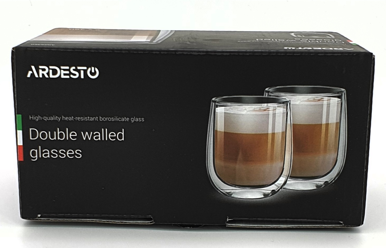 Набор стаканов для латте с двойными стенками (двойным дном) Ardesto 2 шт x 360 мл (AR2636G)