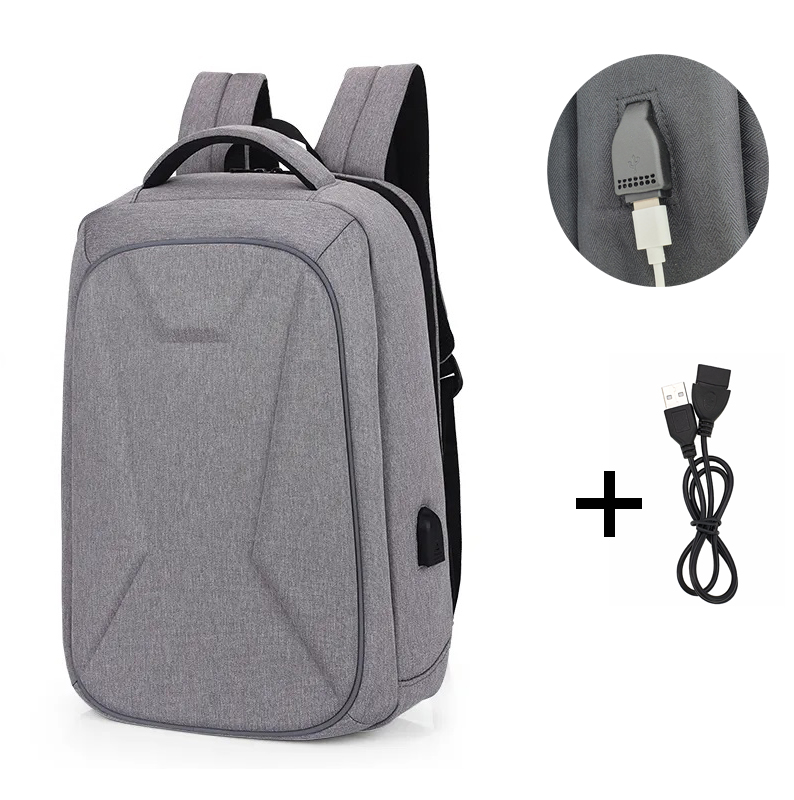 Рюкзак для ноутбука мужской городской серый (ML033)
