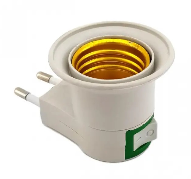 Патрон с цоколем Е27 и выключателем (переходник для лампы)