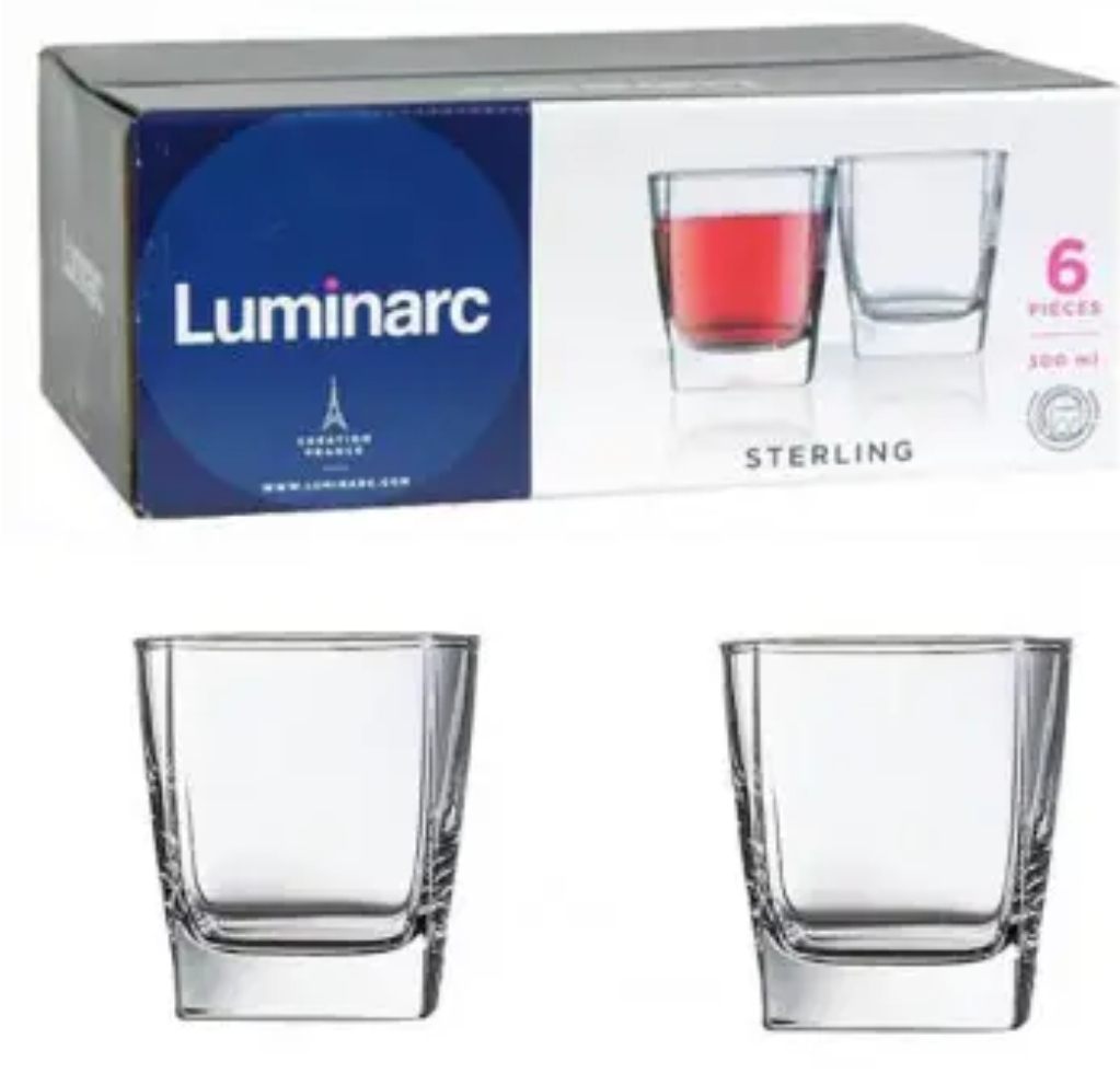 Набор стеклянных стаканов Luminarc Flame 300 мл из 6 штук низкий (N0758)